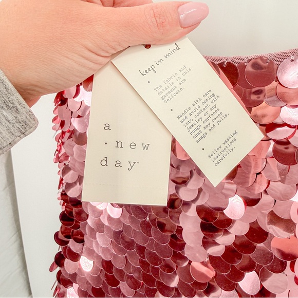 a new day Rose Pink Sequin Slip Mini Dress - Picture 6 of 6